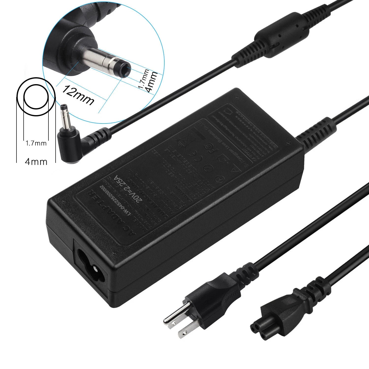 AC Adapter For Lenovo IdeaPad Slim 1-14AST-05 Type 81VS Laptop 45W Charger Cord