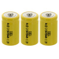 3x 2/3A Size 1.2V 700mAh NiCD Button Top Batteries for Sensing devices, UPS
