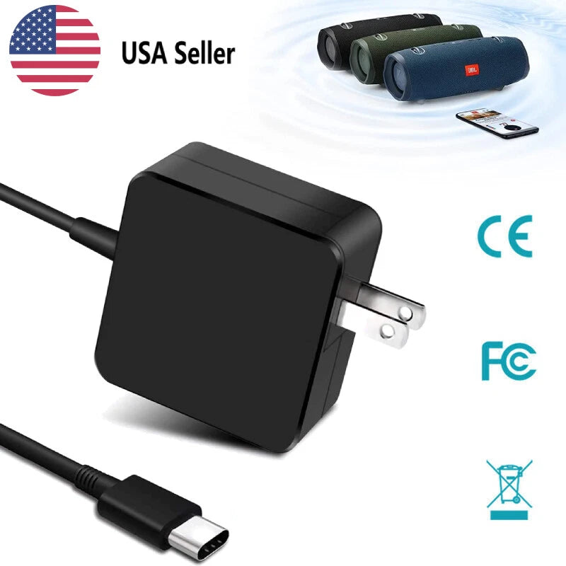 65W USB C Charger For JBL Xtreme 3 Portable Bluetooth Speaker Power Supply Cord