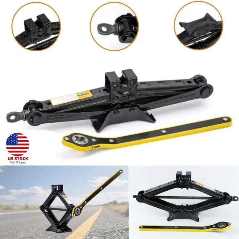 2Ton 3 Ton Scissor Jack Handle Crank Wheel Lug Wrench Tool Kit Car Garage Tire