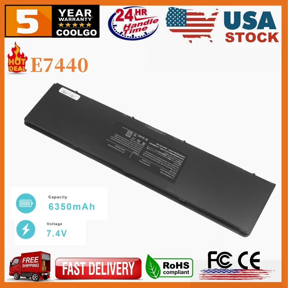 ?34GKR E7440 Battery/Charger For Dell Latitude 14 7000 E7450 PFXCR 451-BBFT 47Wh