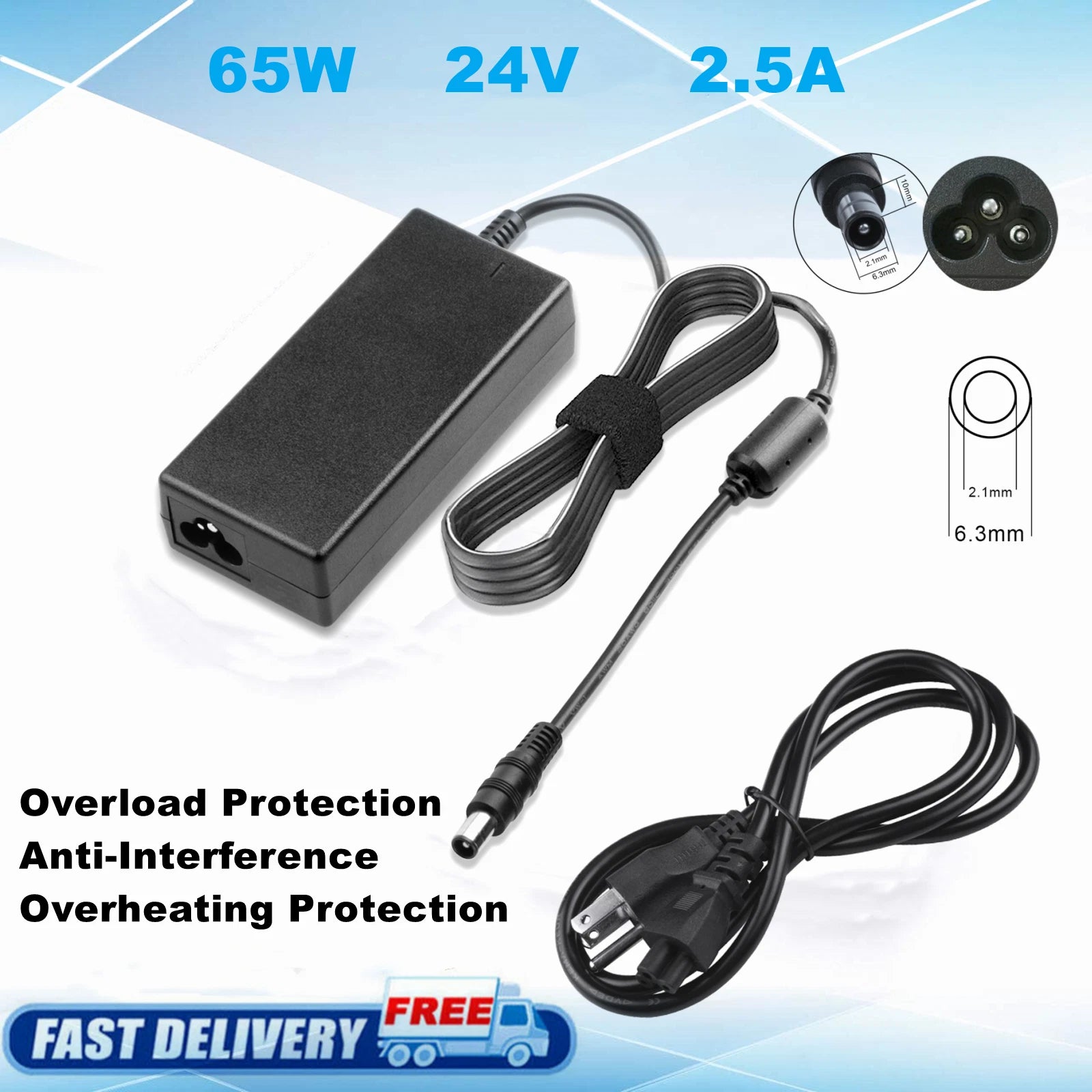 24V 65W AC/DC Adapter for Samsung HW-HM45C HW-F350 HWF350/HW-F350 Power Cord