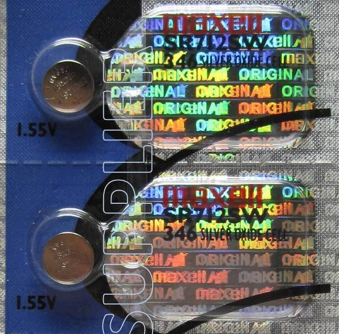 2 Original Maxell SR712SW Button Batteries