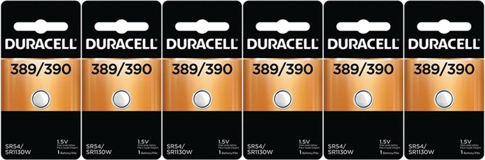 Duracell 390 Silver Oxide Batteries 6 Pcs