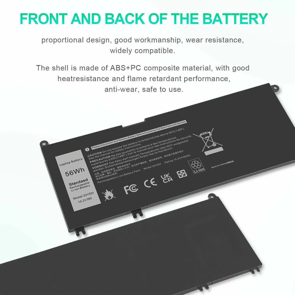 Lot 10Pcs 33YDH Battery For Latitude 3380 3480 3490 3580 3590 Inspiron 7577 7586