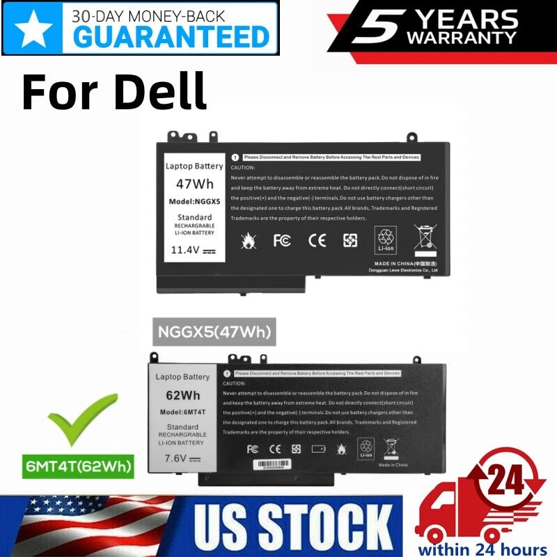 6MT4T?NGGX5 Battery For Dell Latitude E5270 E5470 E5570 Precision 15 3510 M3510