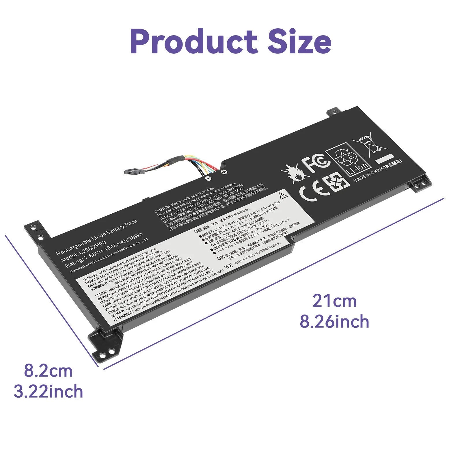 ?L20M2PF0 L20C2PF0 Battery For Lenovo V14 V15 V17 IdeaPad 3-15ALC6 3-15ADA6 38Wh