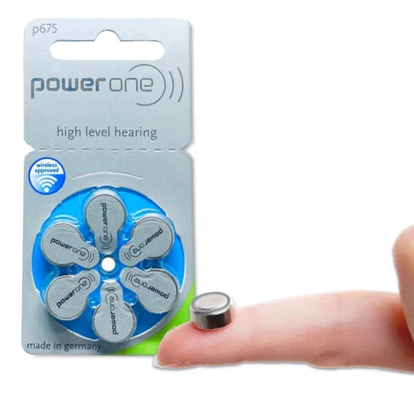 Brand New 10 Packs Of hearing aid batteries Powerone Wireless Approved P675