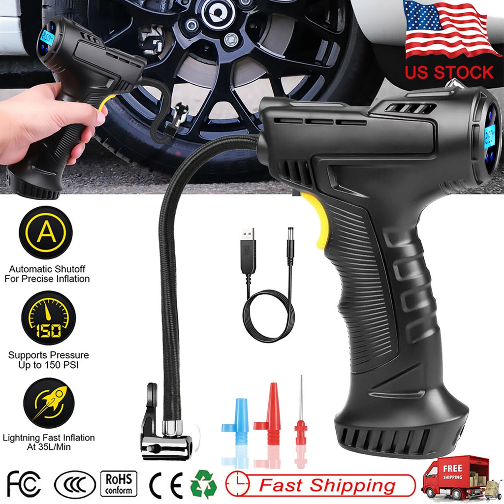 150PSI Tire Inflator Car Air Pump Compressor Digital Electric Portable Auto 12V