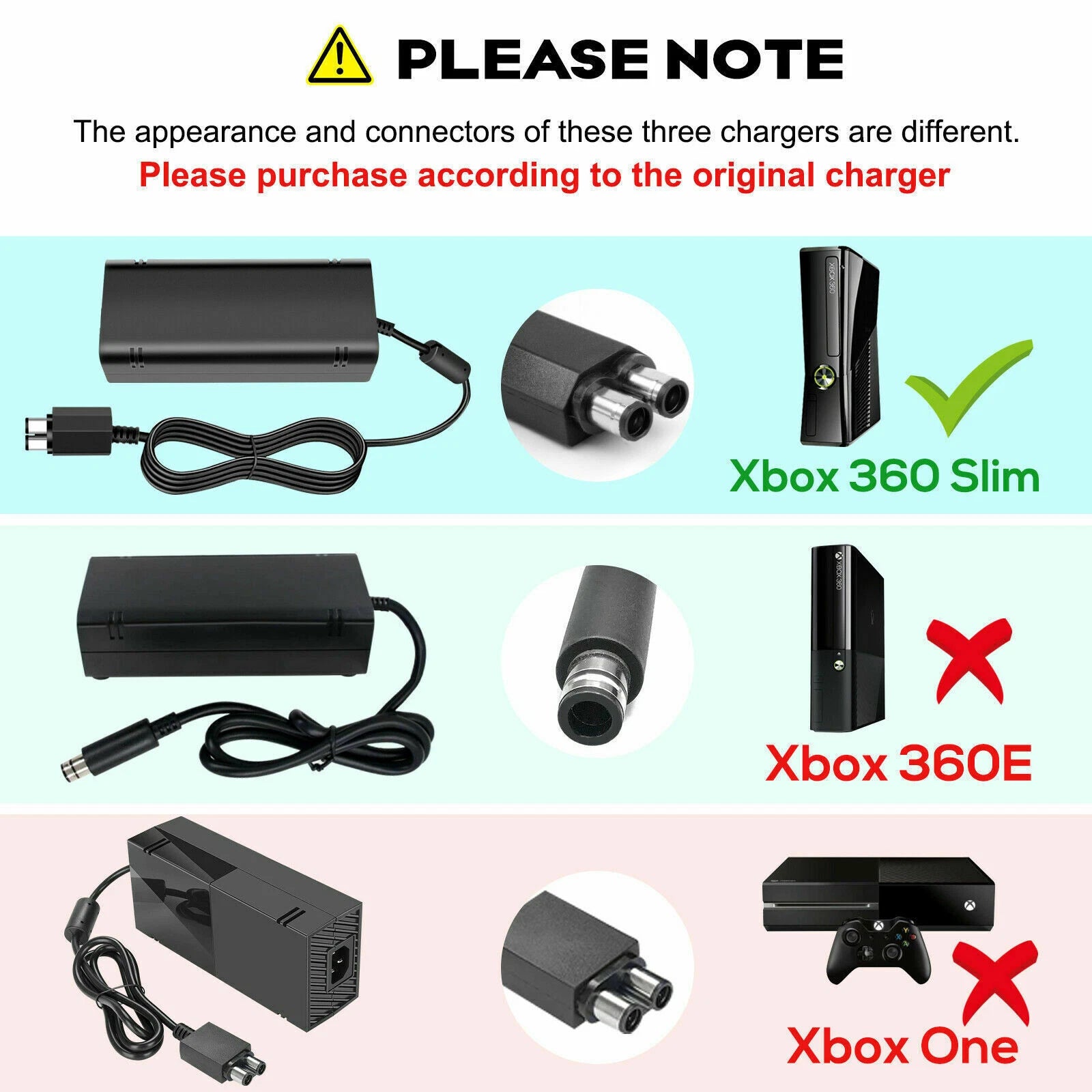 135W AC Adapter Brick Charger For Microsoft XBOX 360 Slim Power Supply Cord NEW