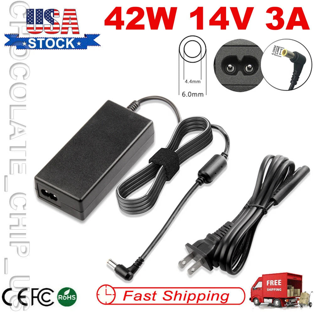 New AC Adapter Charger For Samsung S24E S27E S29E S32E Curved Monitor Power Cord