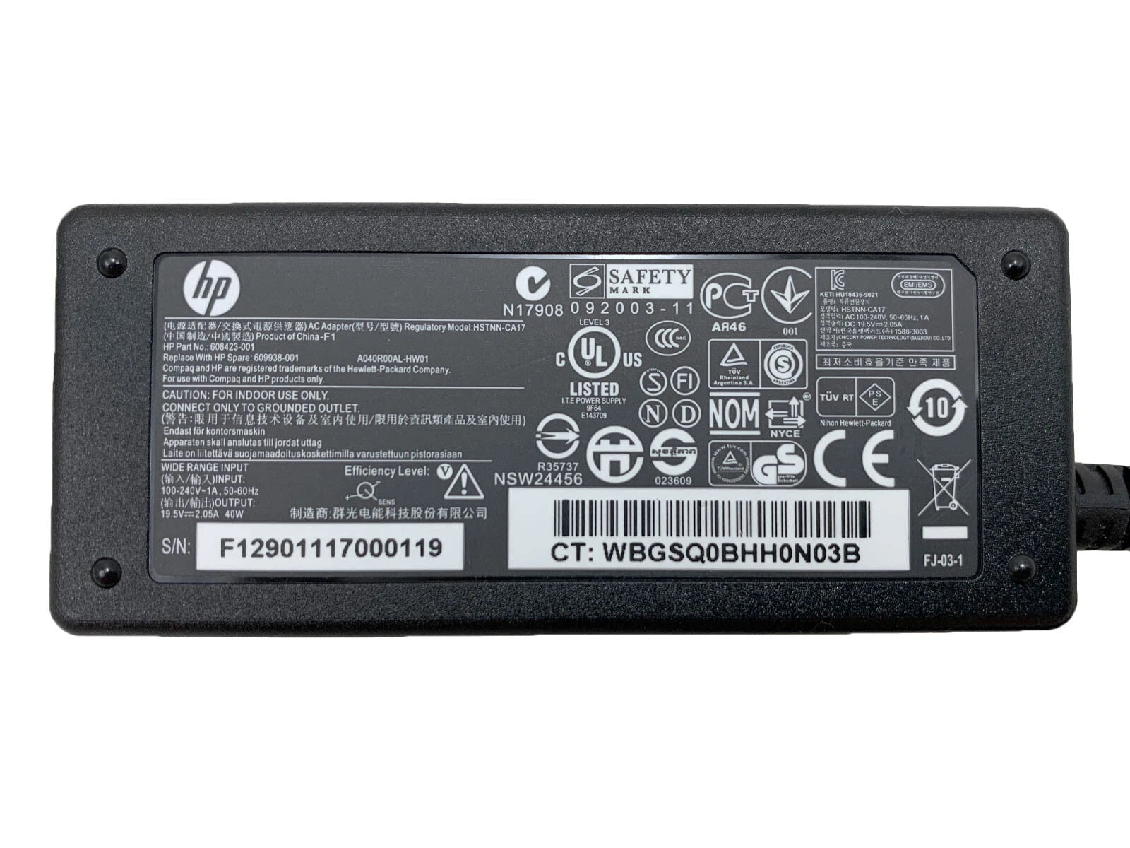 NEW Genuine 40W HP AC Adapter EliteDocking Station Model HSTNN-C75X OEM Charger