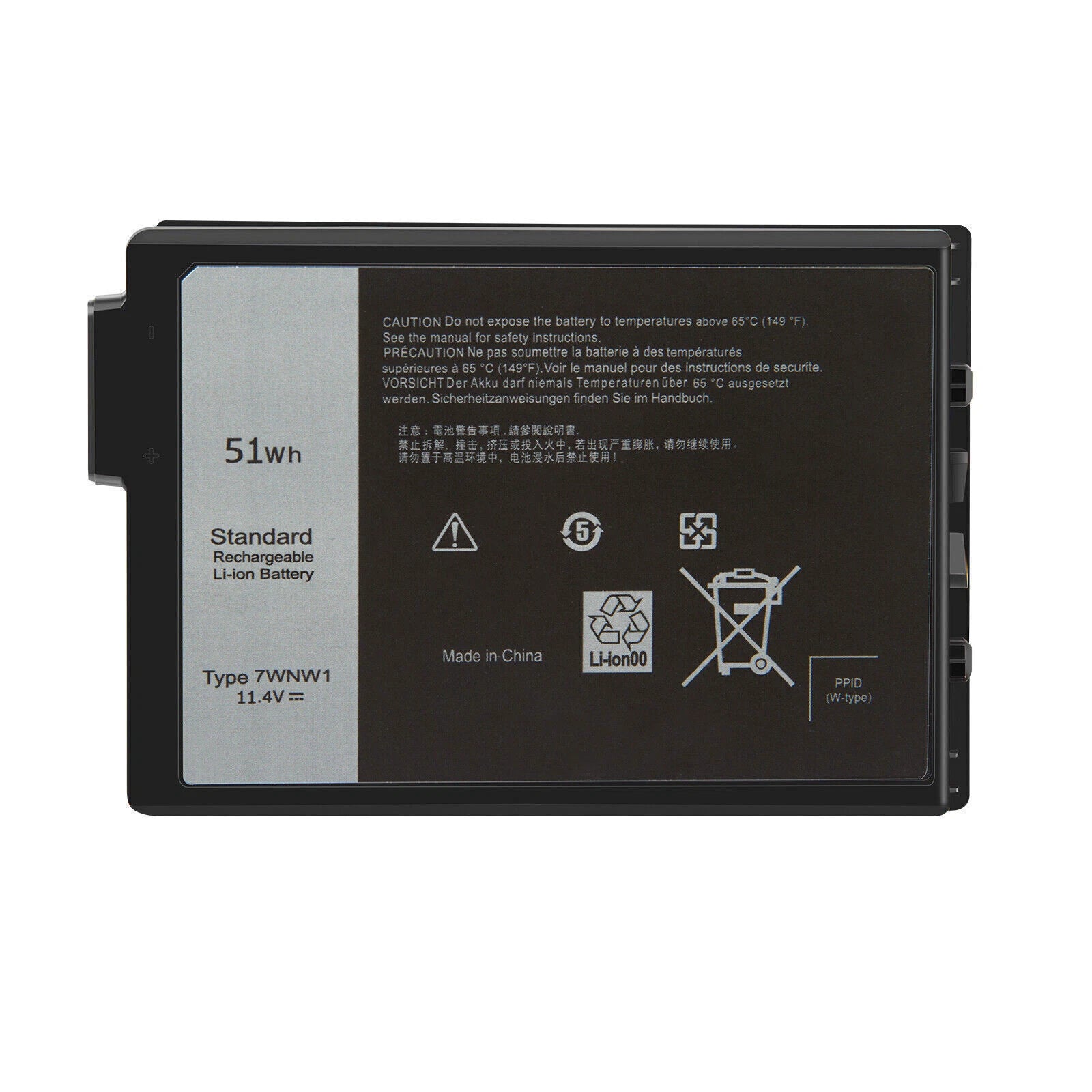 7WNW1 Laptop Battery For Dell Latitude 7424 5424 5420 Rugged Extreme 51Wh 11.4V