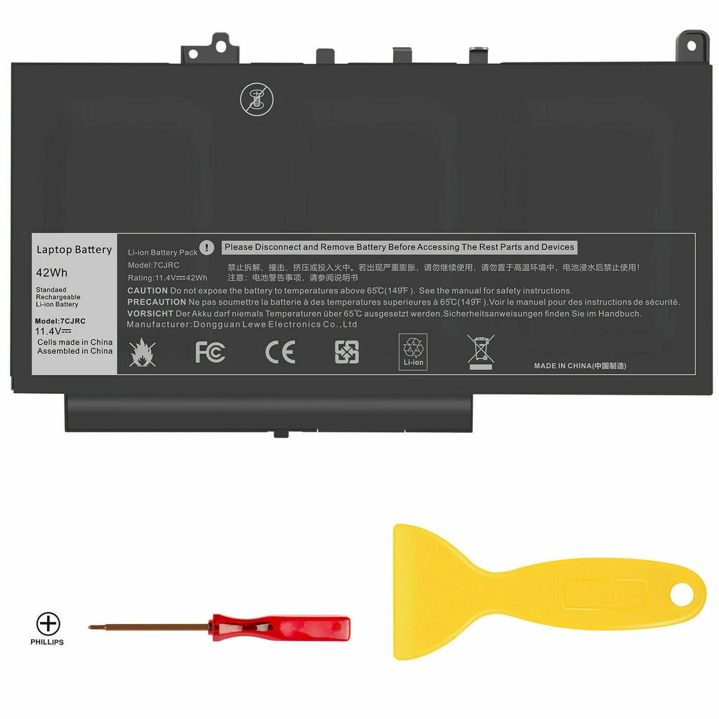NEW For Dell Latitude E7270 E7470 Replacement Laptop Battery 42Wh 11.4V 7CJRC