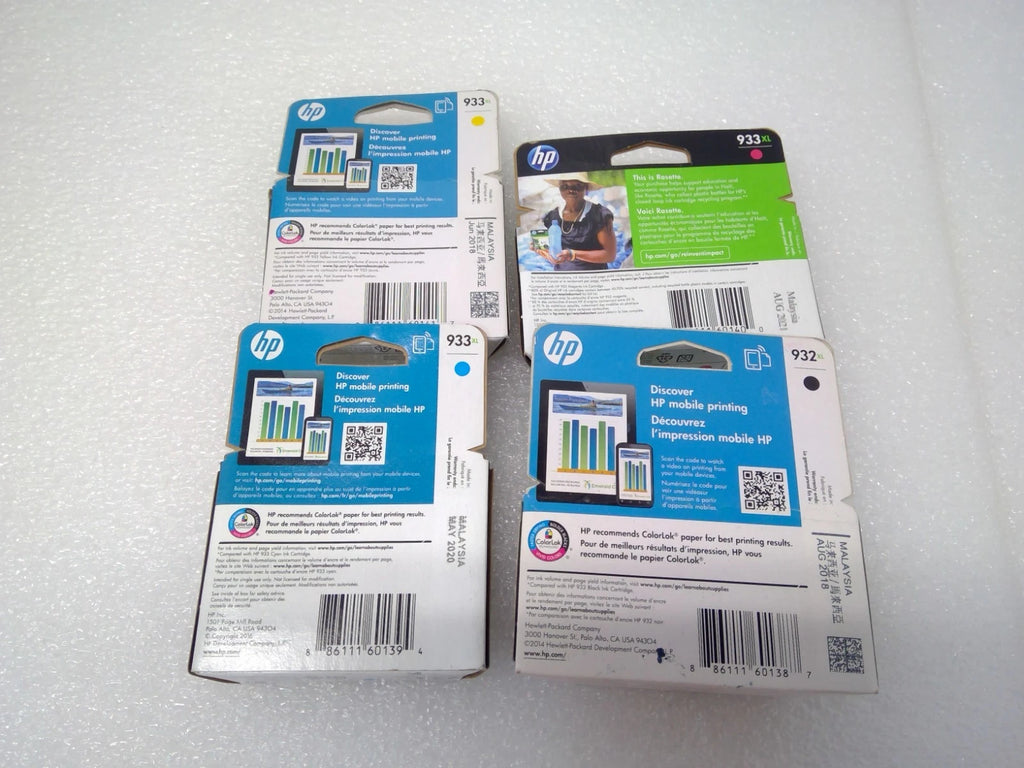 NEW OEM - 4 Set HP 932XL 933XL INK CARTRIDGES Sealed Box