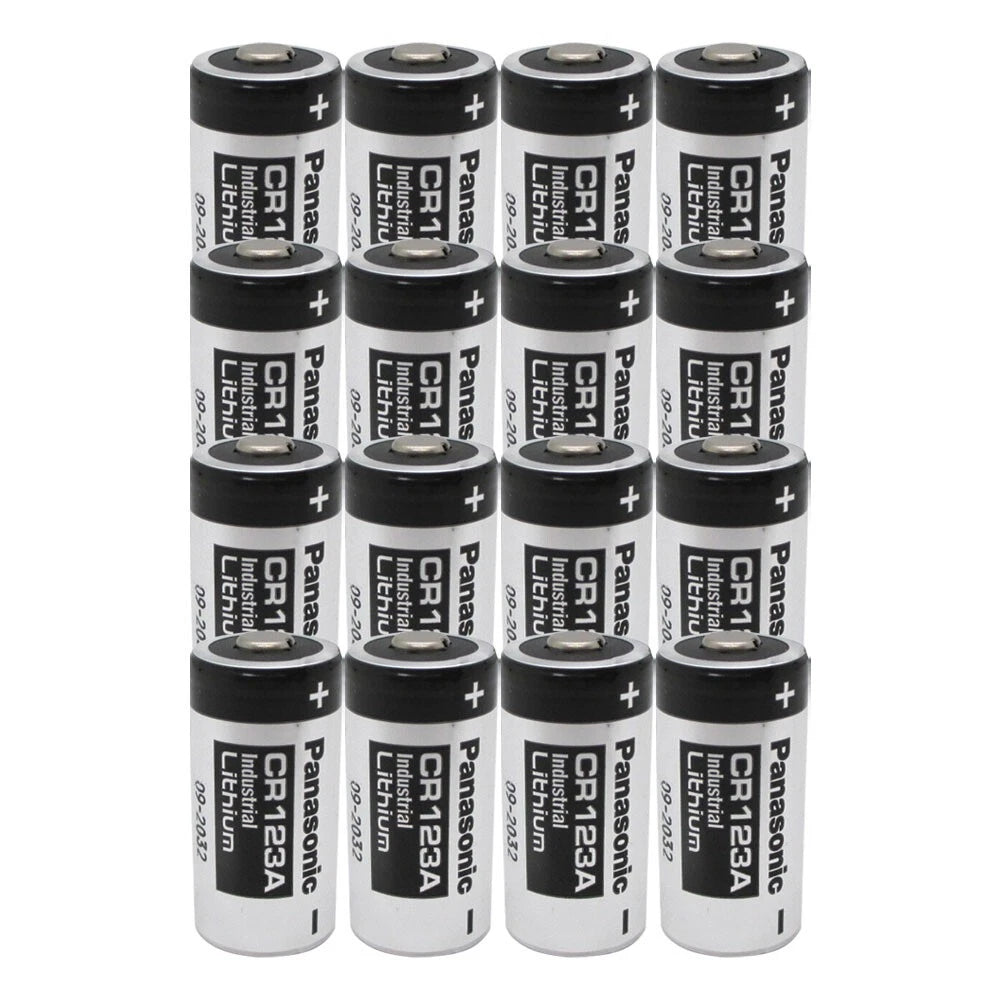16 Pcs Panasonic CR123A CR123 Lithium 3V Photo Batteries Expires 2028
