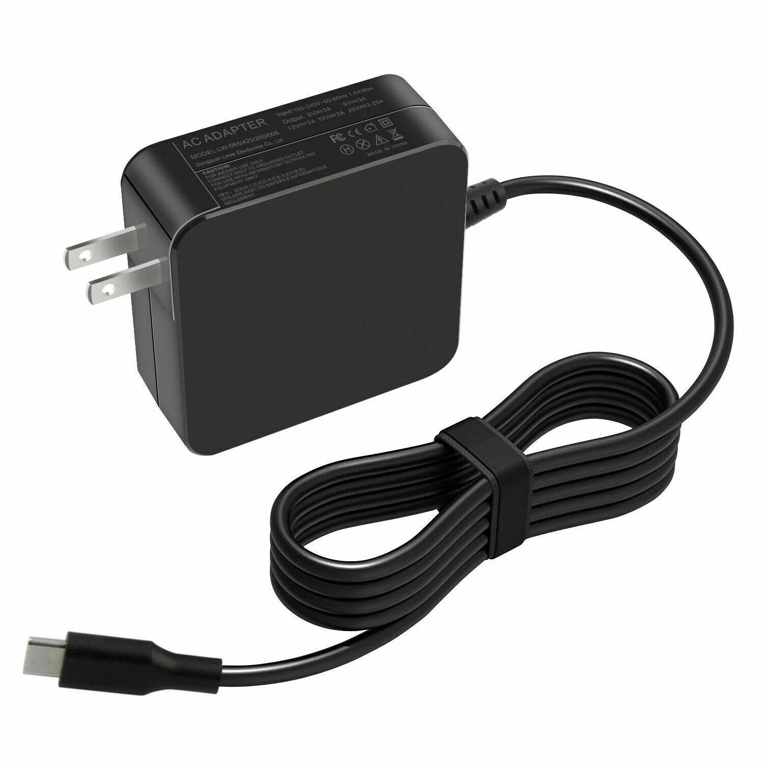 Universal PD 65W Super Fast Charger Type C Laptop Power Supply Adapter with Cord