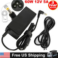12V 5A AC DC Power Supply 5 Amp 12 Volt Adapter Charger LCD Screen 5.5*2.5mm B