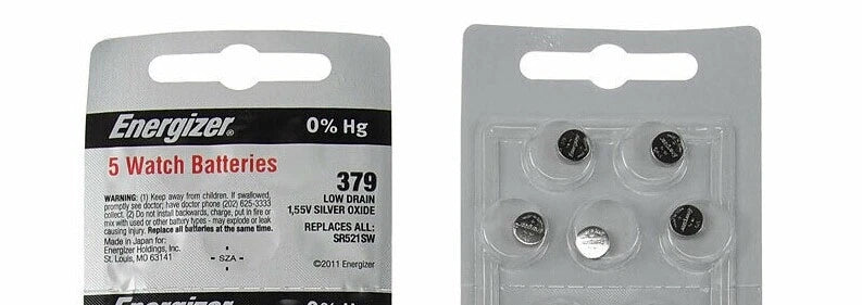 ENERGIZER 379 SR521SW (5 piece) 379 BATTERY NEW SEALED Authorize Seller