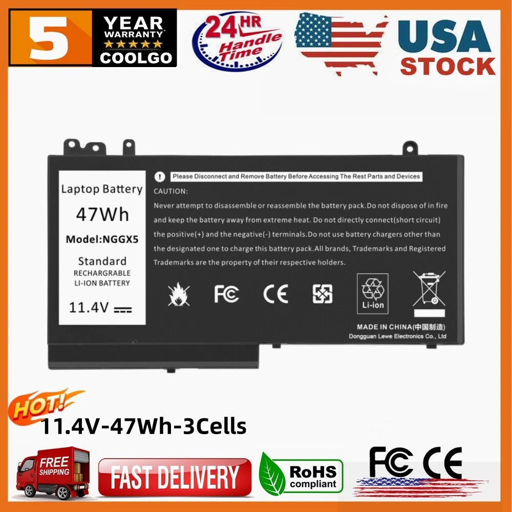 NGGX5 Battery For Dell Latitude E5270 E5470 E5570 Precision M3510 Serie /Charger