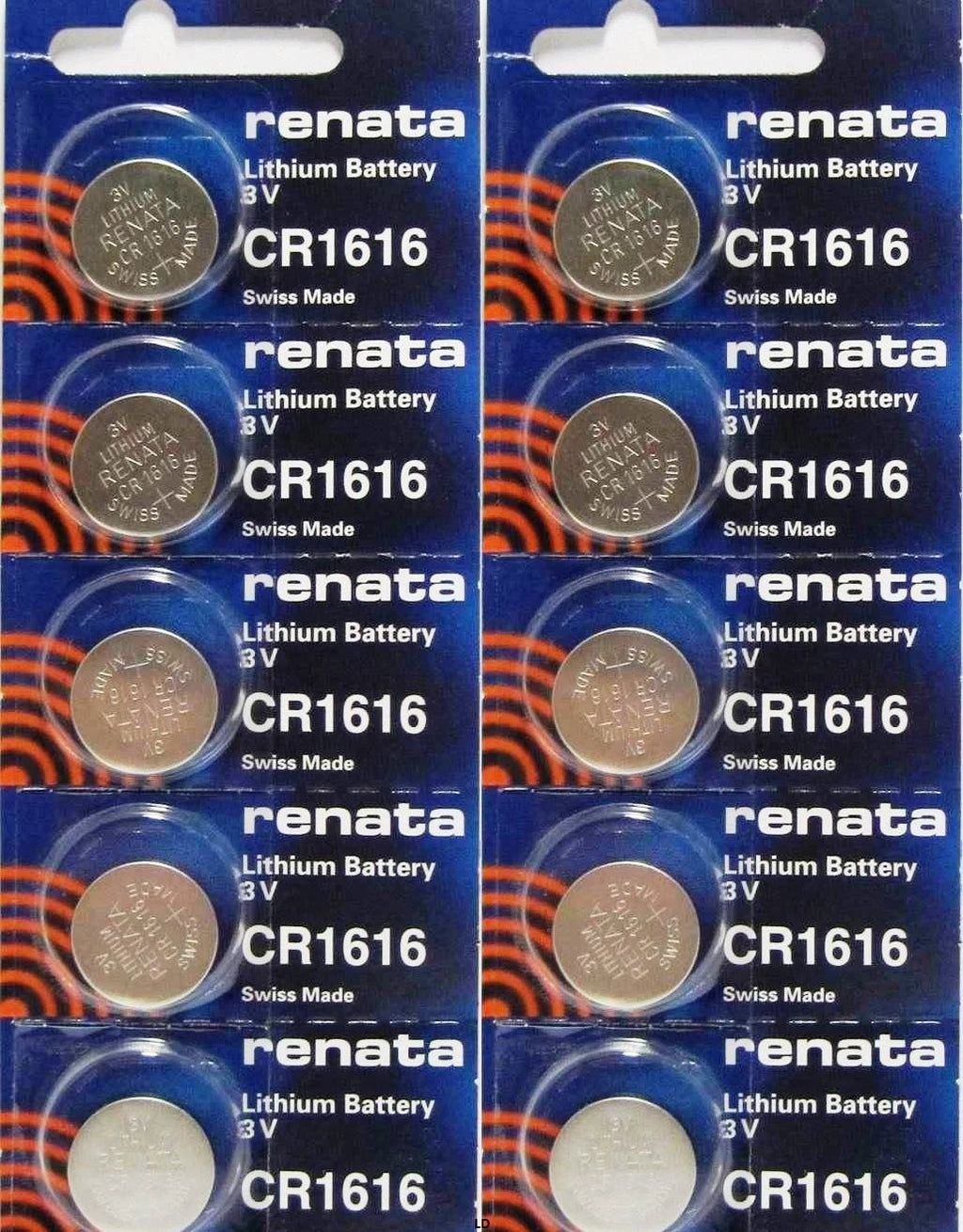CR 1616 RENATA WATCH BATTERY (2 piece) ECR1616 FREE SHIPPING Authorized Seller
