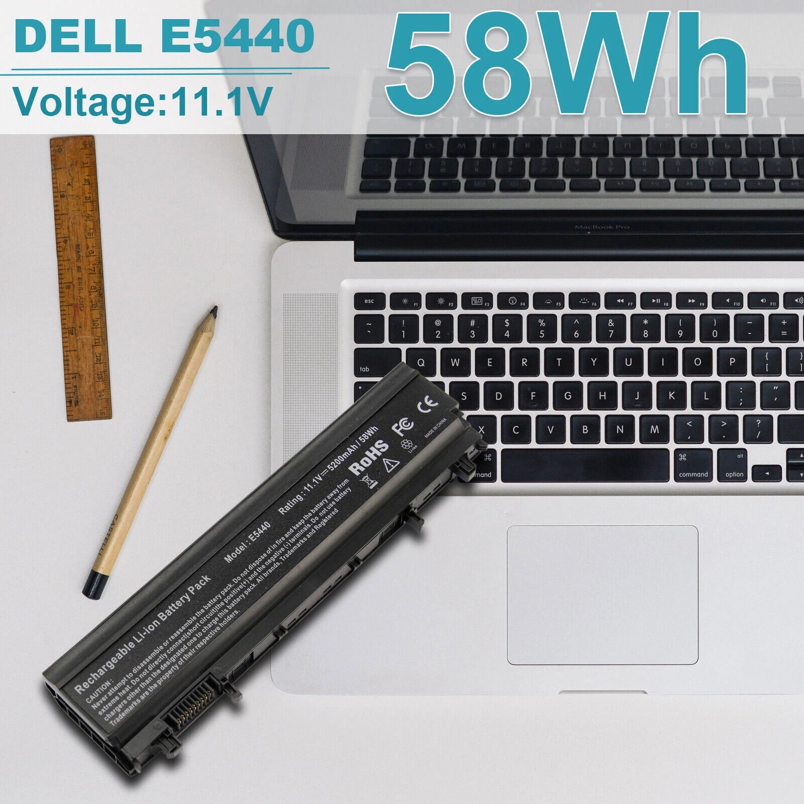 E5440 VV0NF Battery For Dell Latitude E5540 E5440 WGCW6 N5YH9 VJXMC 5200mAh US