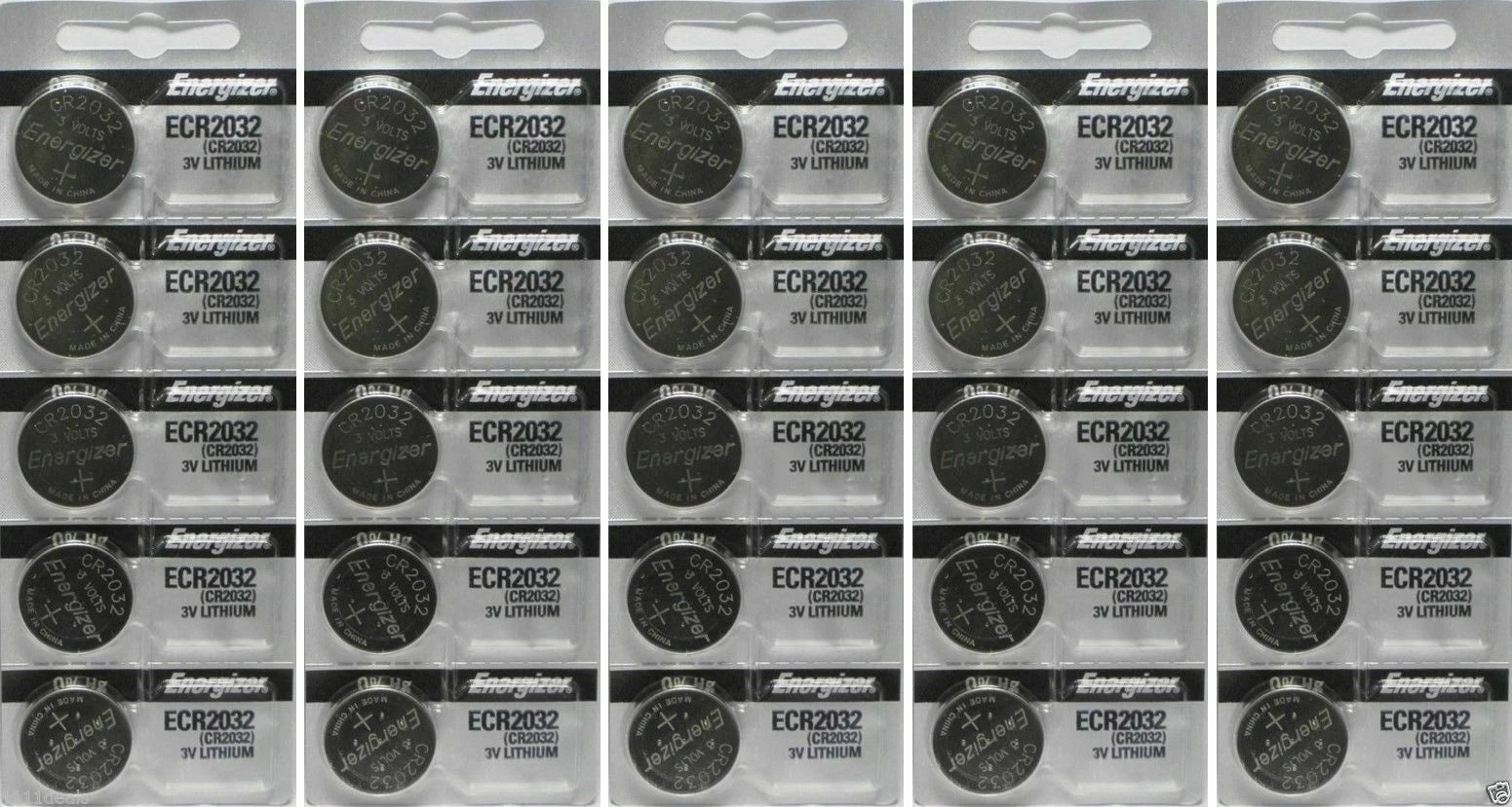 Lot of 25 Energizer ECR2032 Genuine Fresh Date CR2032 2032 Lithium 3V Batteries