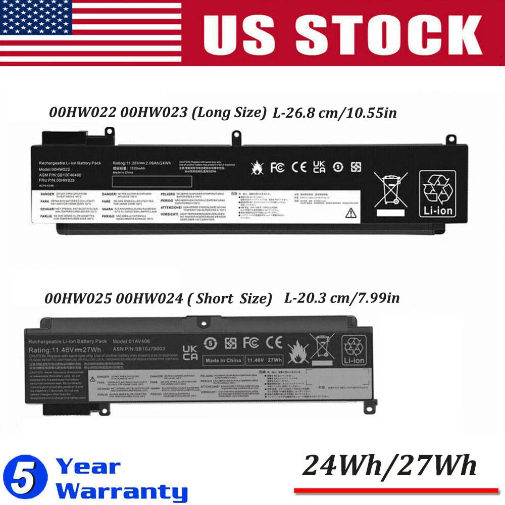 Battery For Lenovo Thinkpad T460s T470s Series 00HW022 00HW023 00HW024 00HW025
