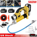 Electric Grease Gun with 2x5500MAh Battery Powered 8000PSI Cordless Tool 560W
