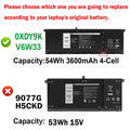 Battery For DELL INSPIRON 2in1 7415 VOSTRO 5415 LATITUDE 3520 XDY9K V6W33 CFD72