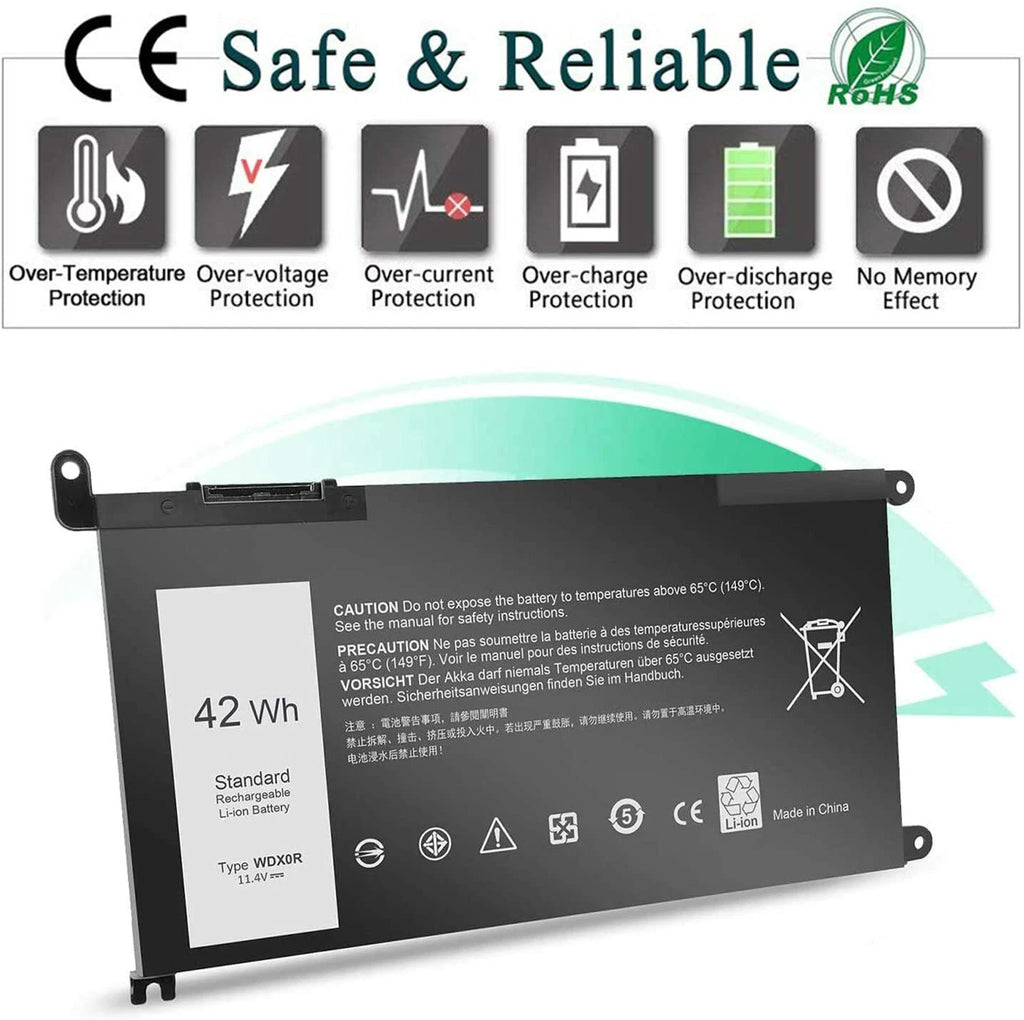 WDX0R Laptop Battery for Dell Inspiron 15 5000 Series 5567 5565 5568 5570 5578