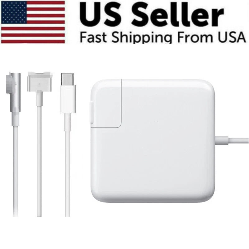 13 Inch Macbook Air Pro USB C Laptop AC Adapter T-Tip Charger Power Supply L-Tip