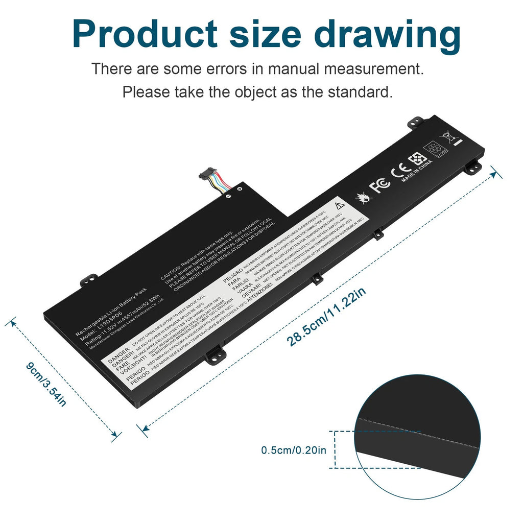 ?Laptop Battery L19C3PD6 L19M3PD6 For Lenovo ideapad Flex 5-14IIL05 5-14ITL05