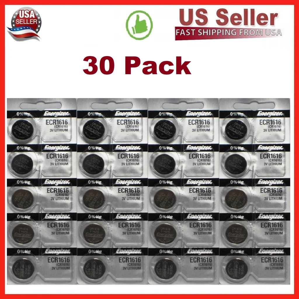 30 Energizer CR1616 55mAh 3V Lithium LiMnO2 (30 BATTERIES) With Free Tracking