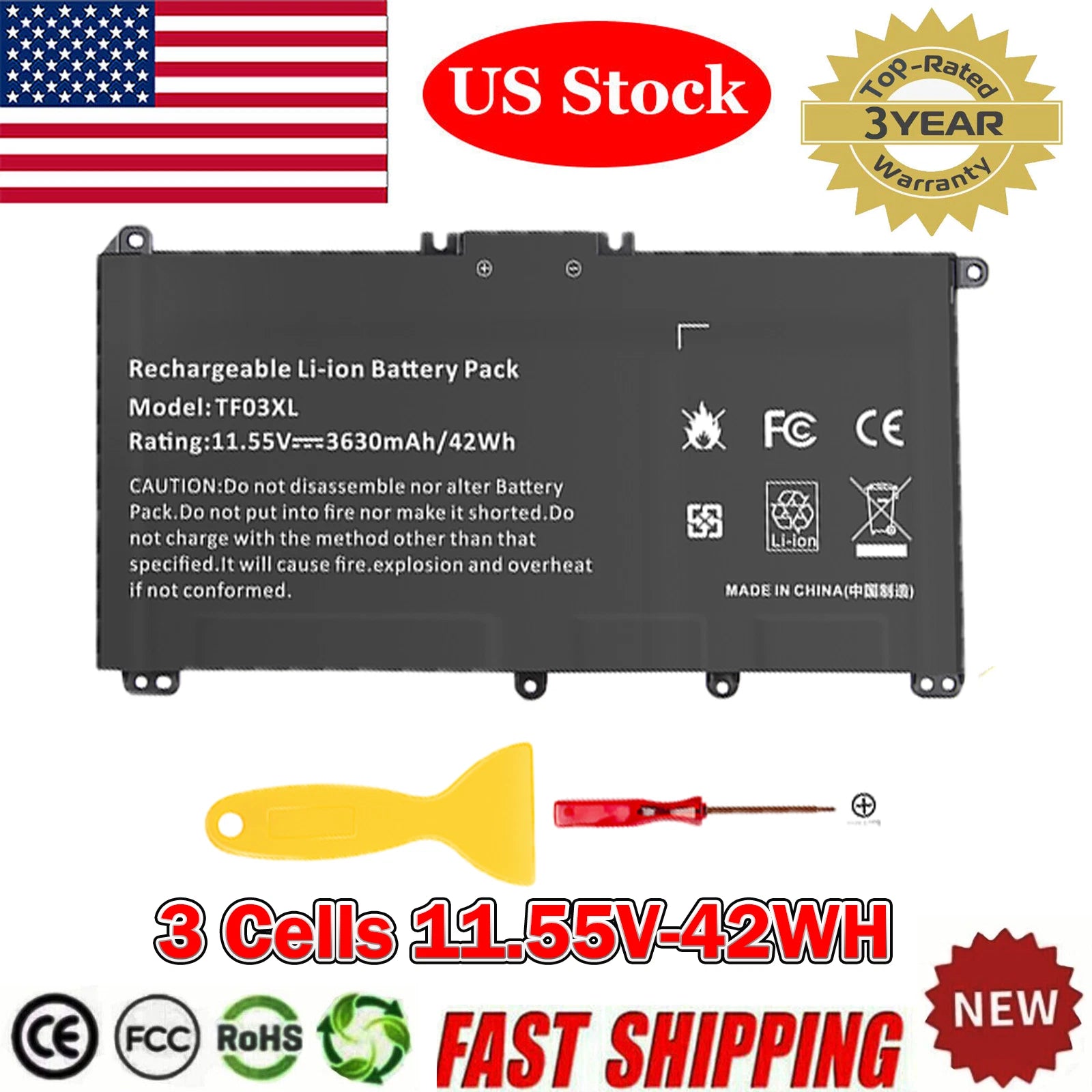 TF03XL Battery For HP Pavilion 15-CC 15-CD 17-AR HSTNN-LB7L 920070-855 TPN-Q192