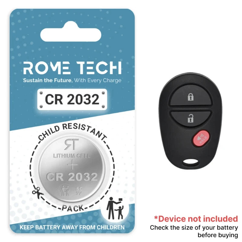 Key Fob Battery Replacement for Toyota Tundra 2021 2020 2019 2017 2016 - 2007