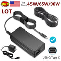 LOT USB C/Type C 45W/65W/90W Adapter Charger For Laptop Dell Acer HP ASUS Lenovo