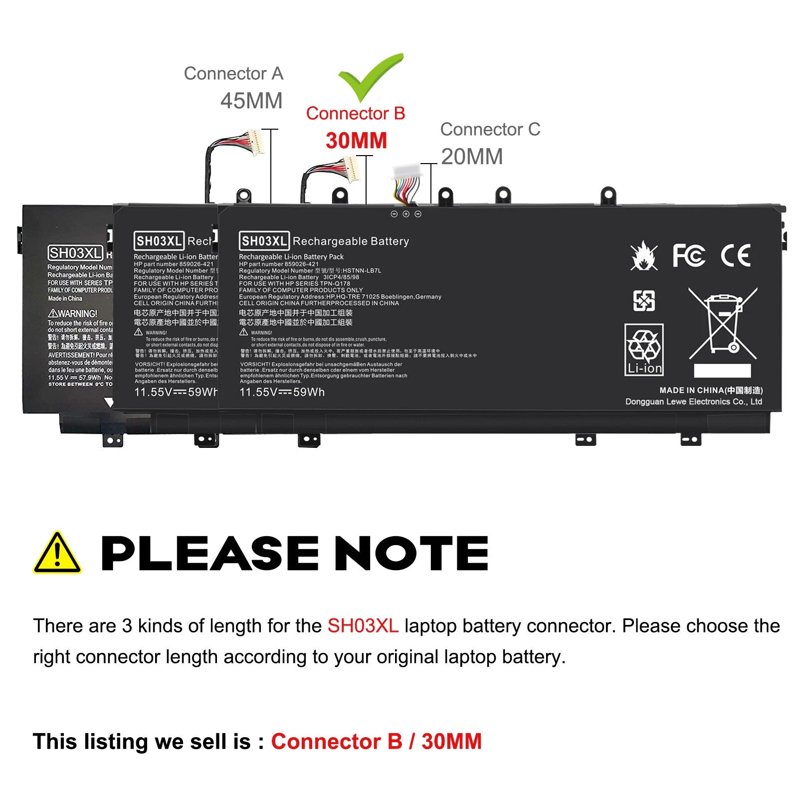 3Cell SH03XL Battery For HP Spectre X360 13-AC 13-AC033DX 13-W0 13-W013DX Series