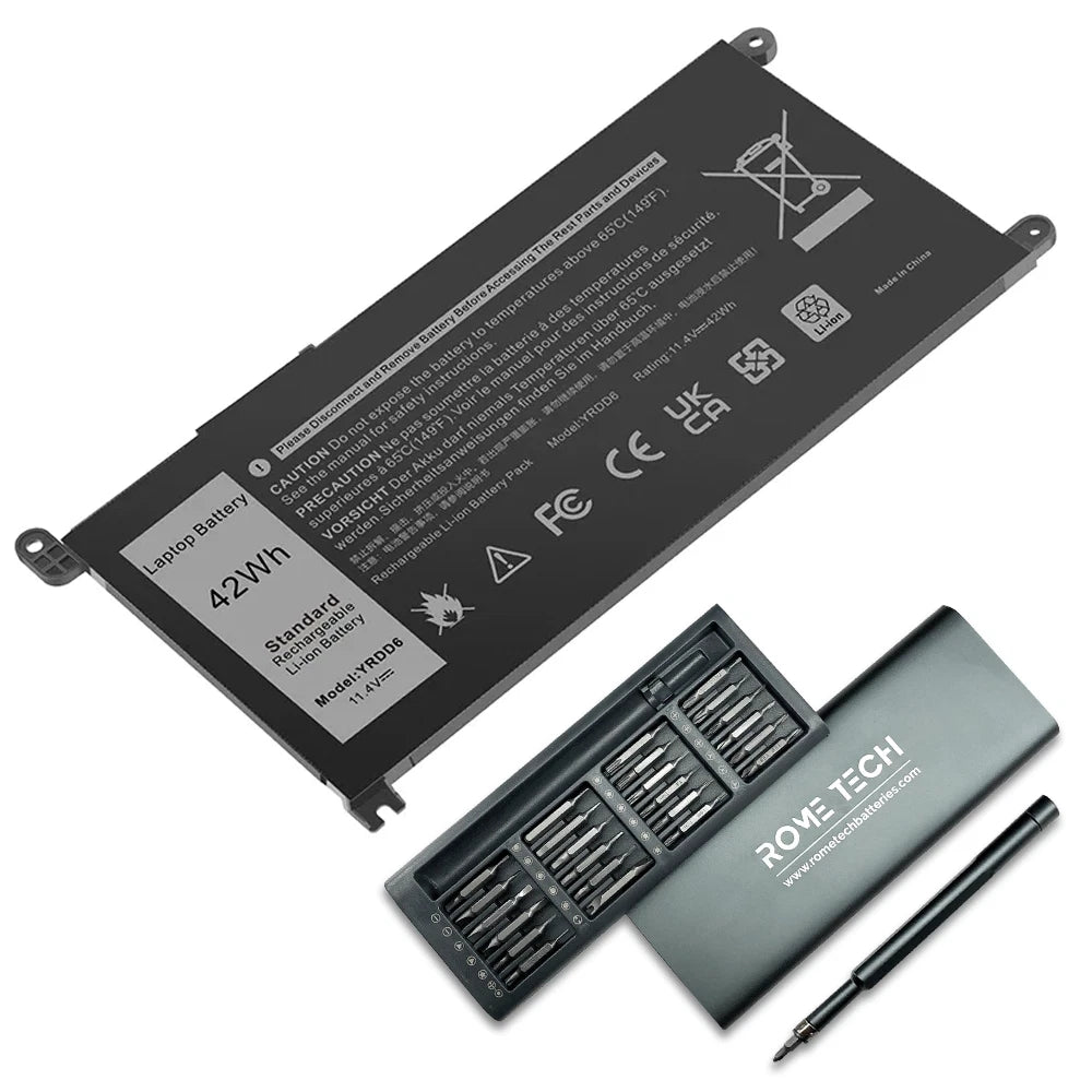 Laptop Battery YRDD6 for Dell Inspiron/ Latitude Series 11.4V
