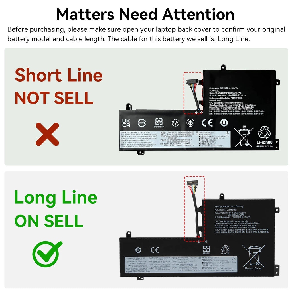 Battery for Lenovo Legion Y730 Y740-15ICH Y530 Y530-15ICH Y7000P L17C3PG1 57Wh