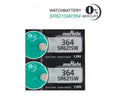2 X Murata 364 SR621SW Button Cell Batteries