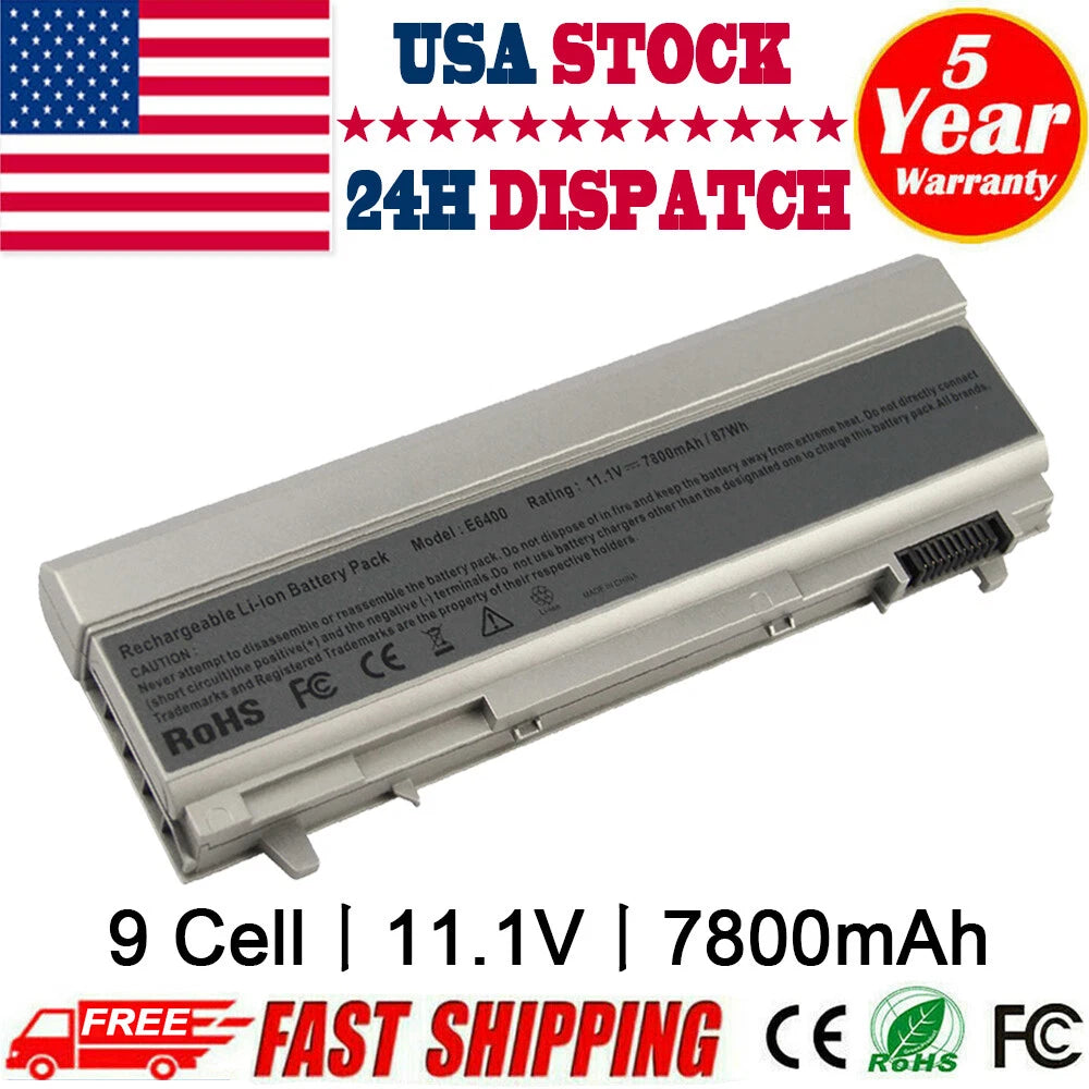 9 Cell For Dell Latitude BATTERY E6400 E6410 E6500 E6510 PT434 W1193 Notebook PC