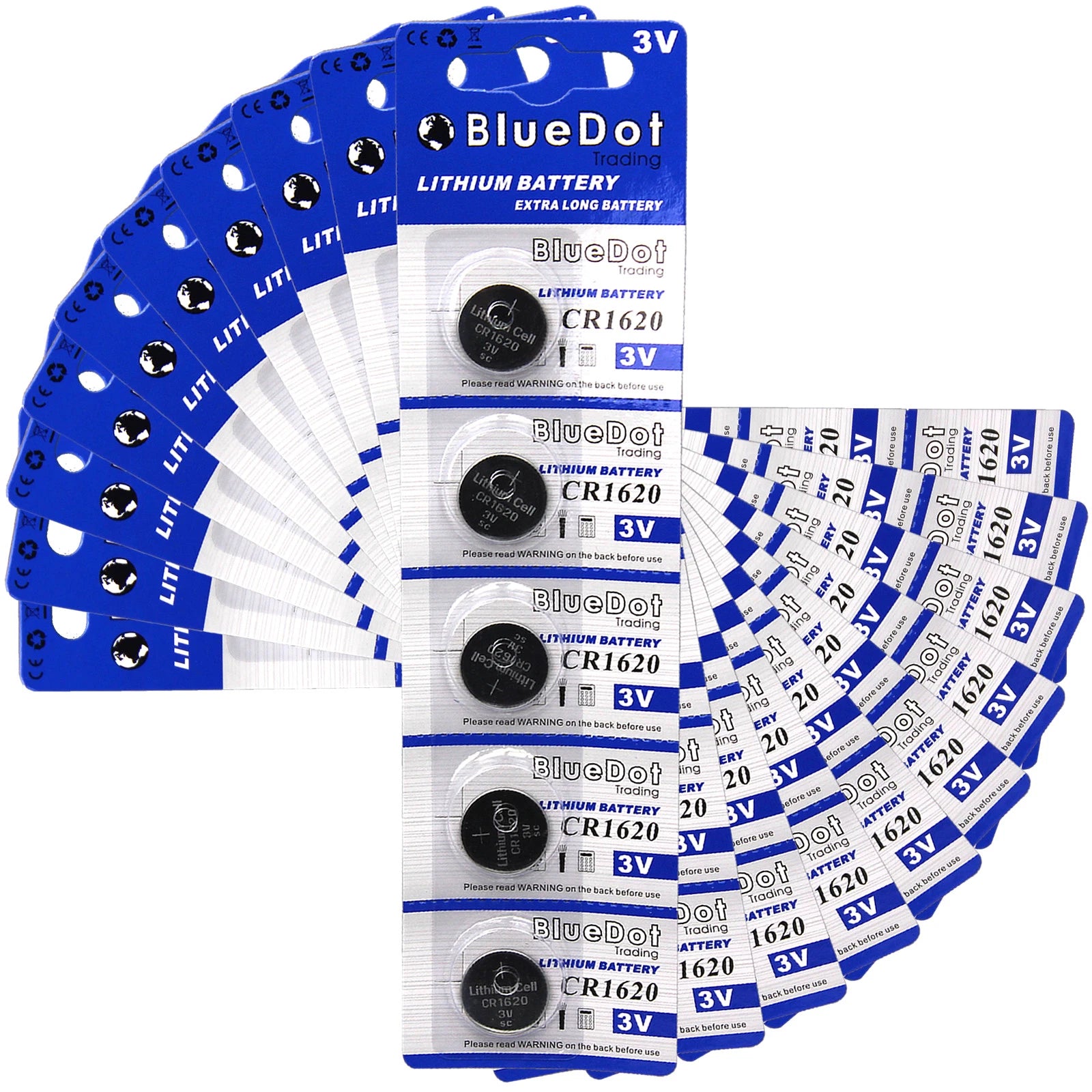 50 CR1620 CR 1620 DL1620 BR1620 3 Volt Lithium Button Cell Battery US Ship USA