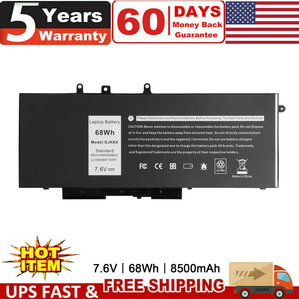 GJKNX Laptop Battery For Dell Latitude 5480 5580 5280 5490 5491 5580 5590 5591