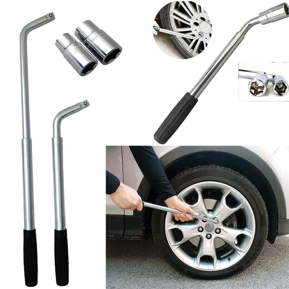 2 Ton Scissor Jack Handle Crank Tool Car Van Garage Tire Wheel Lug Wrench Jack