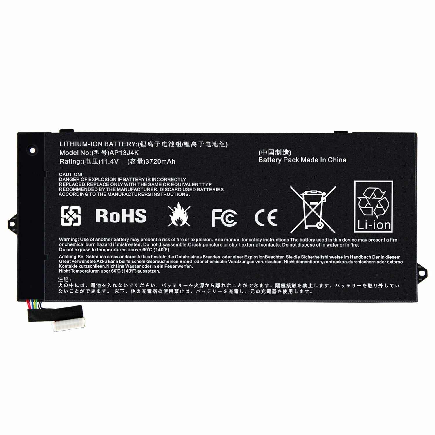 AP13J3K Laptop Battery For Acer Chromebook C720 C720P C740 14 CB3-431 AP13J4K