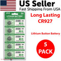 5 PCS CR927 DL927 BR927 LM927 KCR927 927 Lithium Battery 3V Button Cell Watch US