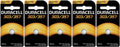 5 Duracell 357 303 SR44 SR44SW SR44W EPX76 LR44 AG13 A76 LR1154 675A A76 Battery