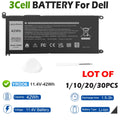 ?LOT 1-30x YRDD6 Battery For Dell Inspiron 14 15 Latitude 3310 2-in-1 1VX1H 42Wh