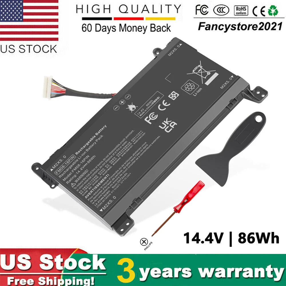 86Wh 16Pin FM08 Battery For HP Omen 17-an014ng HSTNN-LB8B 922753-421 922977-855